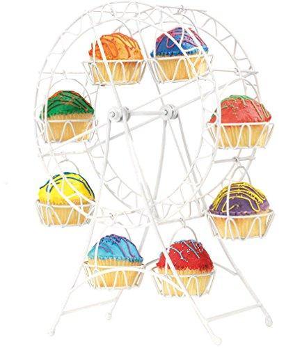 Elegant Ferris Wheel Cupcake Stand Rotating Dessert Holder Station Tower Spinning Cupcake Tray - Le'raze by G&L Decor Inc