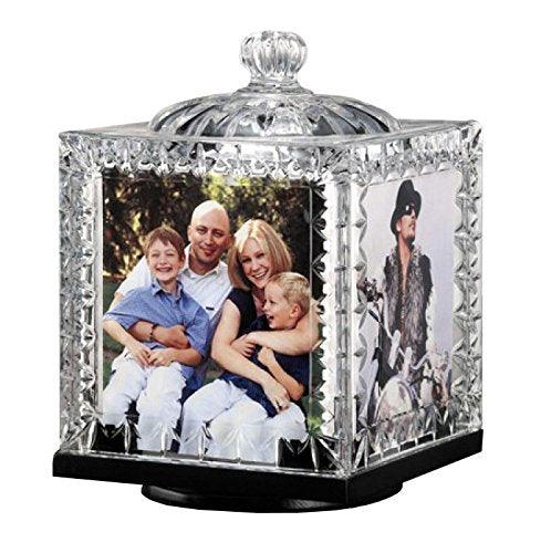 Le'raze Crystal Revolving Photo Cube Frame Decorative Desk-Top Rotating Picture Display - Le'raze by G&L Decor Inc