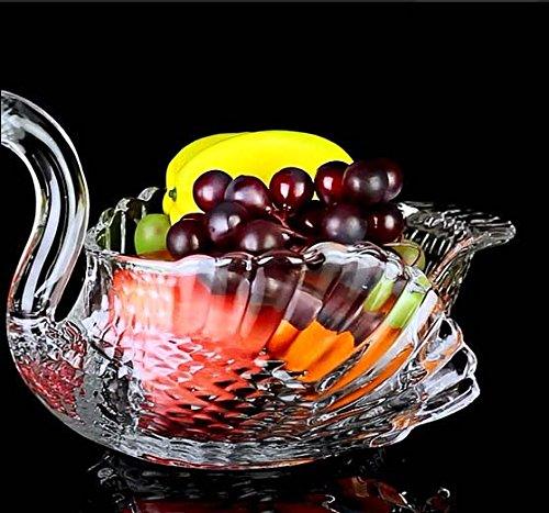 Crystal Swan Serving Bowl Centerpiece For Home,Office,Wedding Decor - Le'raze by G&L Decor Inc