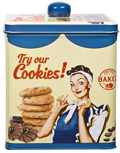 Kitchen Food Storage Tin Cookie, Tea, Sugar, Cupcakes Box With Window 5.75"H - Le'raze by G&L Decor Inc