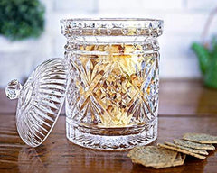 Crystal Biscuit Jar Extra Large, online Brilliant Crystal Cracker Jar with Lid