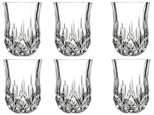 Le'raze Posh Crystal Collection Shot Glass Perfect for Serving Scotch, Whiskey, Tequila, or Vodka (Set of 6-2 Oz Drink Shot Tumblers/Cups/Glencairn) - Le'raze by G&L Decor Inc