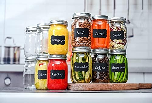 Glass Jars, Mason Jars, Glass Jars With Divided Lids, Wide Mouth