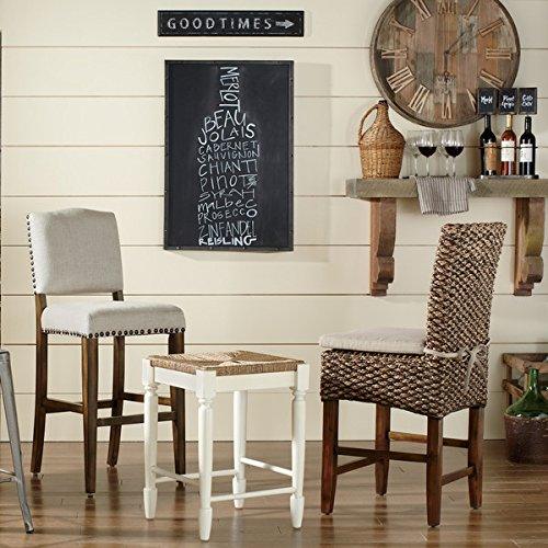 Le'raze Metal Wine Bottle Holder with Chalkboard Signs Holds 3 Bottles of Wine, Simple Design Bottle Rack for Any Kitchen or Dining Room Decor - Le'raze by G&L Decor Inc