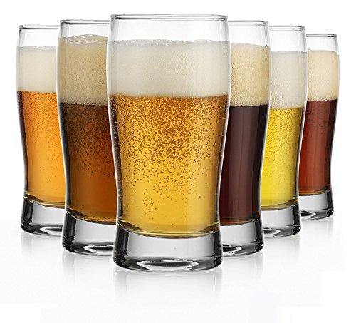 Flight Paddle Beer Tasting Glasses Set, Designed and engineered for professional bars, brewpubs and breweries, 9-Ounce Clear Pilsner Glass Set, 5-Piece - Le'raze by G&L Decor Inc