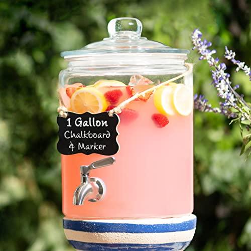 Glass Drink Dispenser For Parties Set Of 21 Gallon Glass Jar Beverage  Dispensers