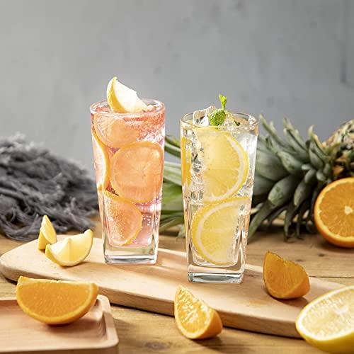 Everyday Drinking Glasses Set of 4 Drinkware Kitchen Collins Glasses f