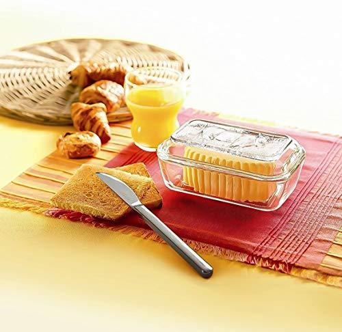 2-Piece Cow Design Butter Dish with Lid | Covered Tempered Glass Butter Dish | Dishwasher Safe - Le'raze by G&L Decor Inc