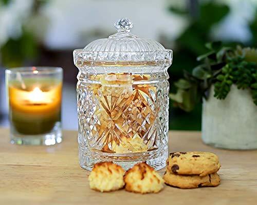 Crystal Biscuit Jar Extra Large, online Brilliant Crystal Cracker Jar with Lid