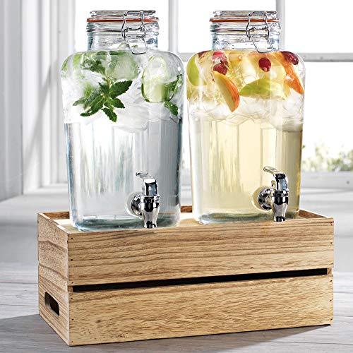 Beautiful Leak-Free 1.5 Gallon Mason Jar Drink Dispenser with Spigot and  Ice Bucket Stand - Perfect for Home and Special Occasio - AliExpress