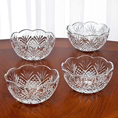 Elegant Crystal Clear Salad Bowl, Glass Mixing Bowl, All Purpose Round Serving Bowl - Le'raze by G&L Decor Inc