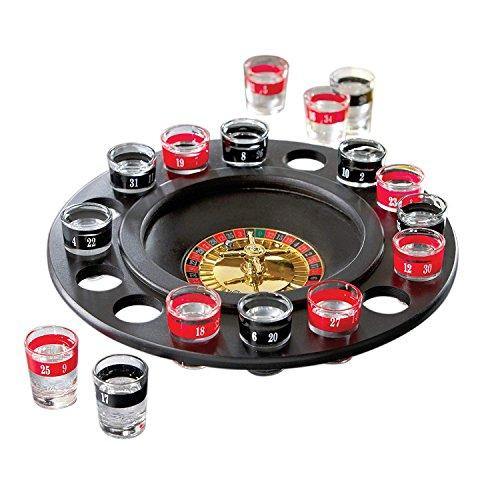 Shot Glass Roulette Game - Includes 16 Whiskey Glasses - Le'raze by G&L Decor Inc