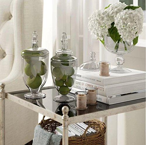 Clear Glass Apothecary Jars, Decorative Buffet Centerpiece, Large Clear Kitchen Storage Jars.Decorative Weddings Candy Buffet (3 Piece Set) - Le'raze by G&L Decor Inc