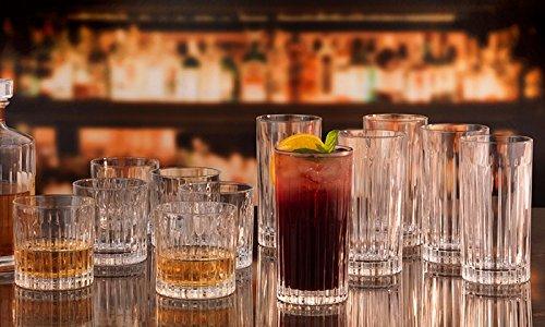 Crystal Highball Drinking Glasses for Water, Juice, Beer, Wine, and Cocktails. - Le'raze by G&L Decor Inc