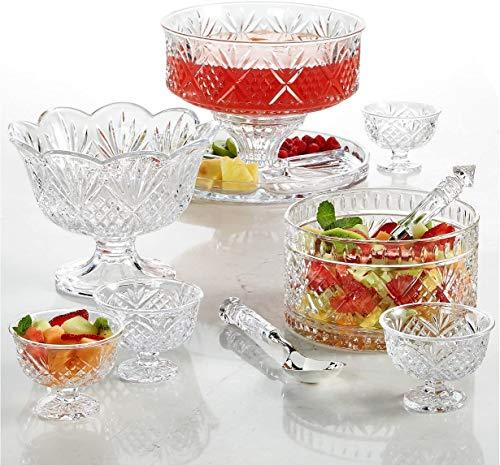 3 Bowl Condiment Server Decorative Serving Dish For Fruits Salad