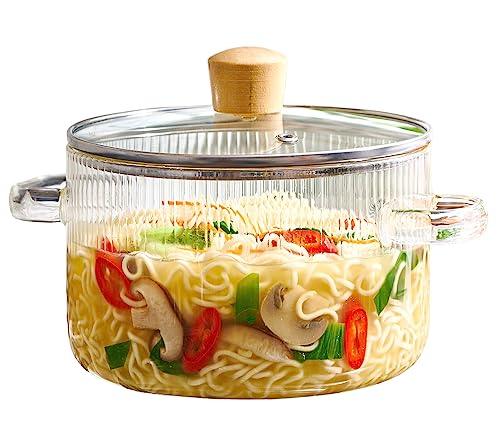 Tall Microwave Glass Plate Cover Splatter Guard Lid with Handle for Heating Pasta Warming Leftovers - Transparent, Size: 7.5