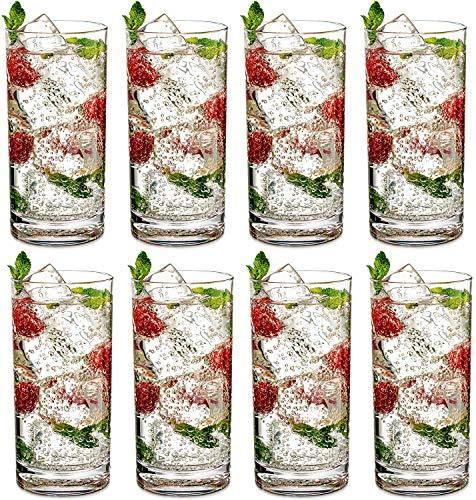 10 ounce acrylic drinking glasses Acrylic Highball Glasses [Set of 10] Clear Tall Bar Glass - Drinking G