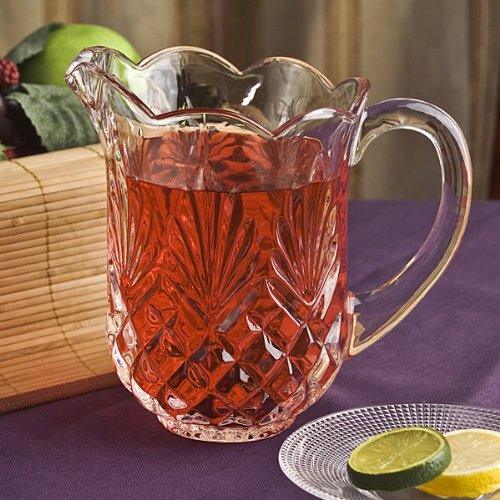 Fruit Infuser Water Pitcher, Glass Pitcher with Lid and Spout, 1.7 Lit -  Le'raze by G&L Decor Inc
