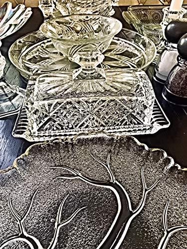 Covered Glass Butter Dish | Classic 2-Piece Design Butter Dish with Lid | Dishwasher Safe - Le'raze by G&L Decor Inc