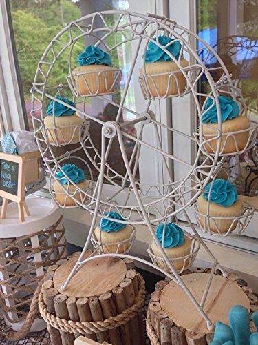 Elegant Ferris Wheel Cupcake Stand Rotating Dessert Holder Station Tower Spinning Cupcake Tray - Le'raze by G&L Decor Inc